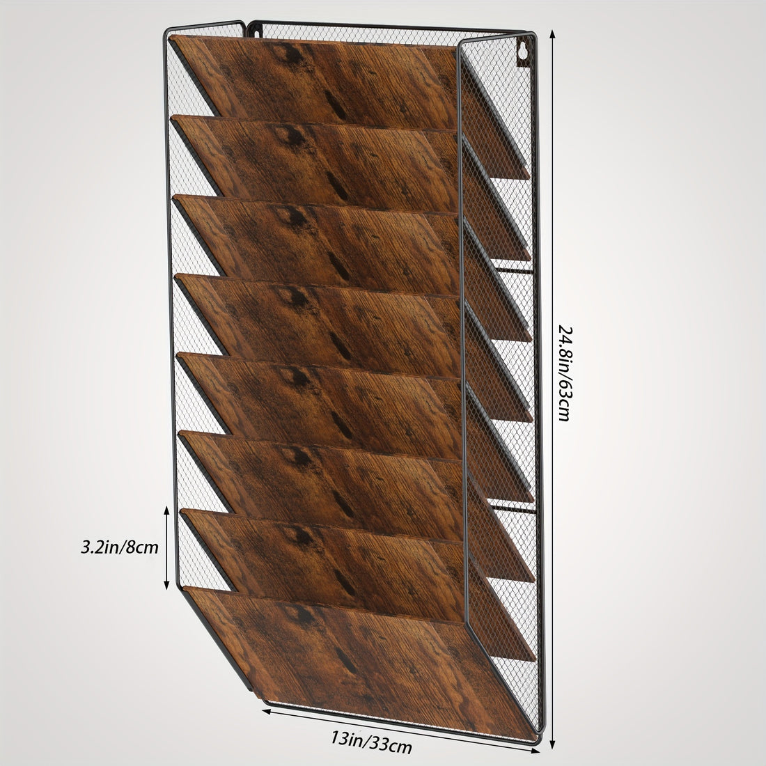 8-story Wall File Rack, Hanging Mail Paper Files Folder Organizer Magazine Rack, Not Shipped On Weekends, Prohibited From Sale Temu