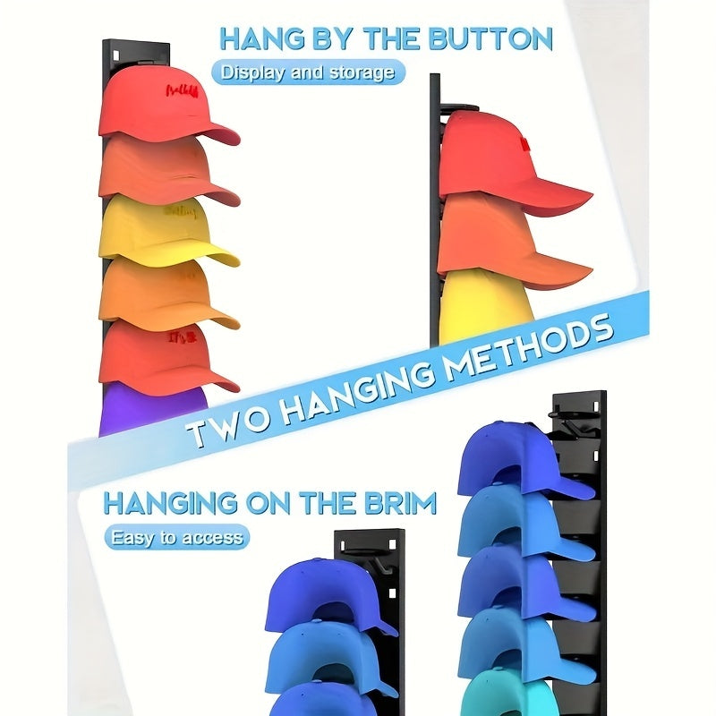 Baseball Cap Wall-mounted Storage Rack, Hat Storage Expert, Large Capacity, Orderly Placement, Easy To Store, Easy To Take