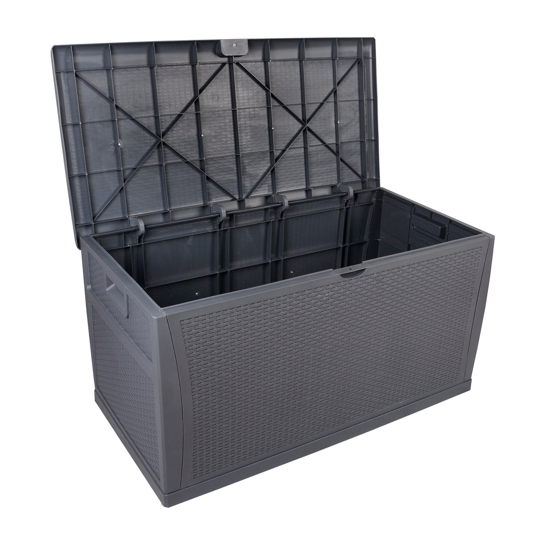 20gal, Grey, Yard Storage Boxes, Plastic, Cuboid 175lb