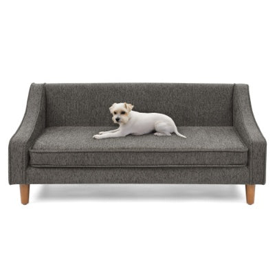 Durable Elevated Dog Sofa Bed,Pet Sofa With Modern Irregular Armrest Design,Comfortable Soft Dog Sofa