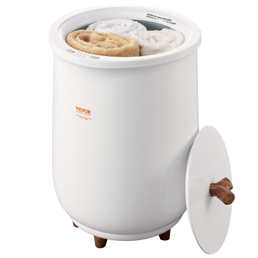 VEVOR Towel Warmer Bucket, 20L Large Towel Warmer For Bathroom, Auto Shut Off Towel Heater With 4-Level Timer Fits Up To Two Oversized Towels, Bathrobes, Blankets, ETL & FCC Certified