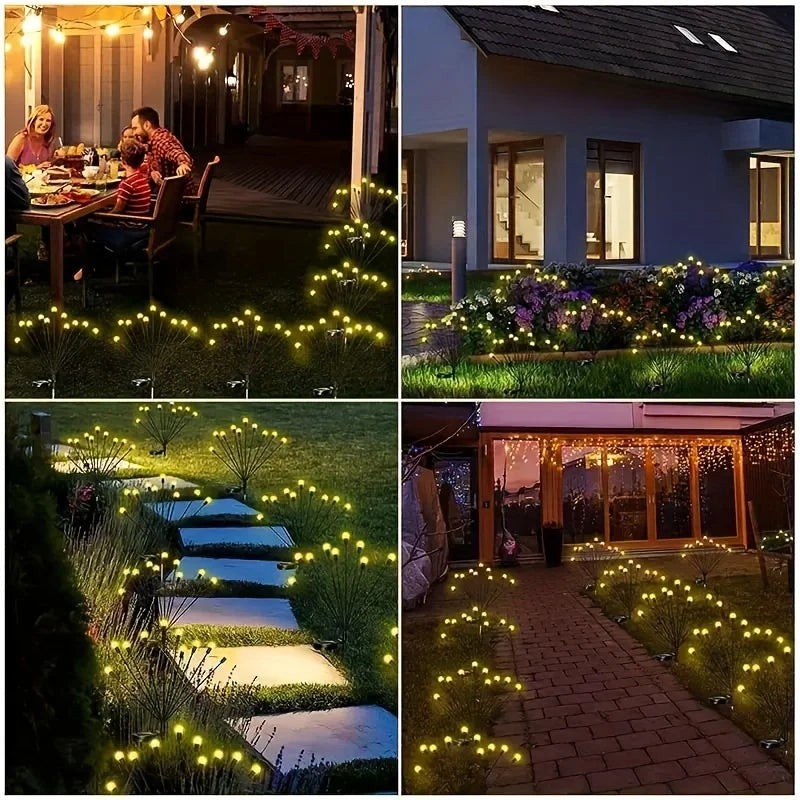 Solar LED Lights Garden Firework Warm Lights