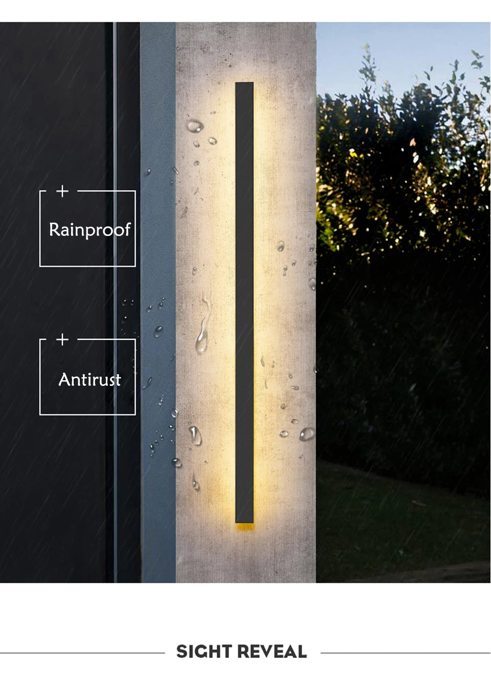 LED Outdoor Modern Waterproof Wall Light