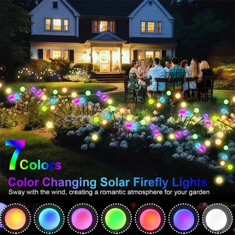 Solar LED Lights Garden Firework Warm Lights