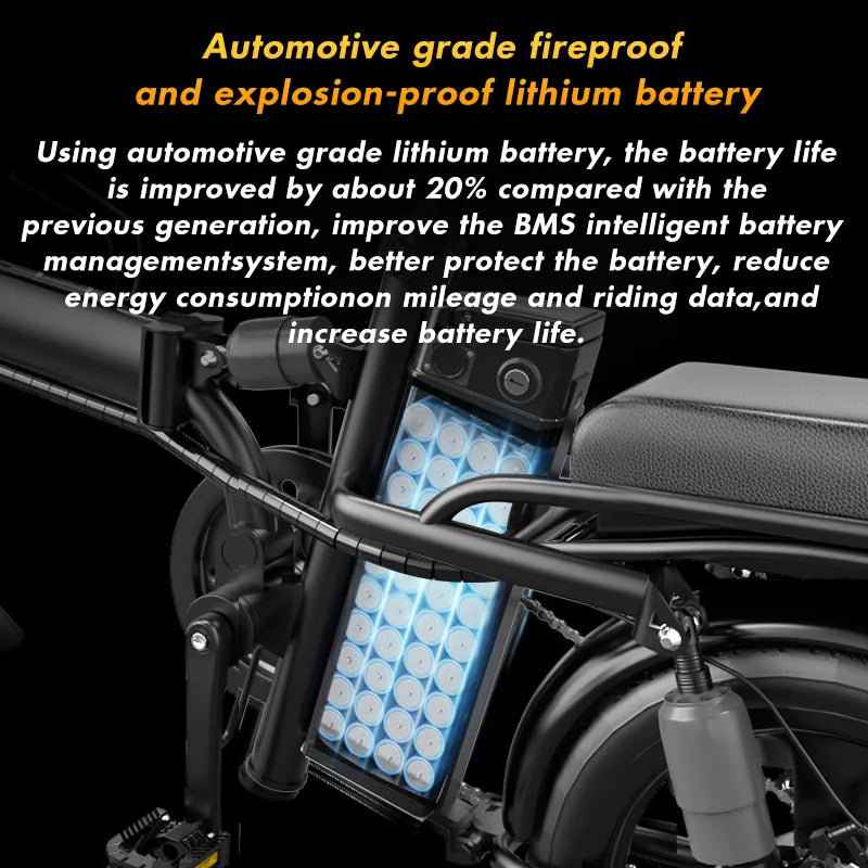 Foldable Electric Bike , electric bicycle with a folding 400W motor, electric bicycle for students and adults commuting Success Active