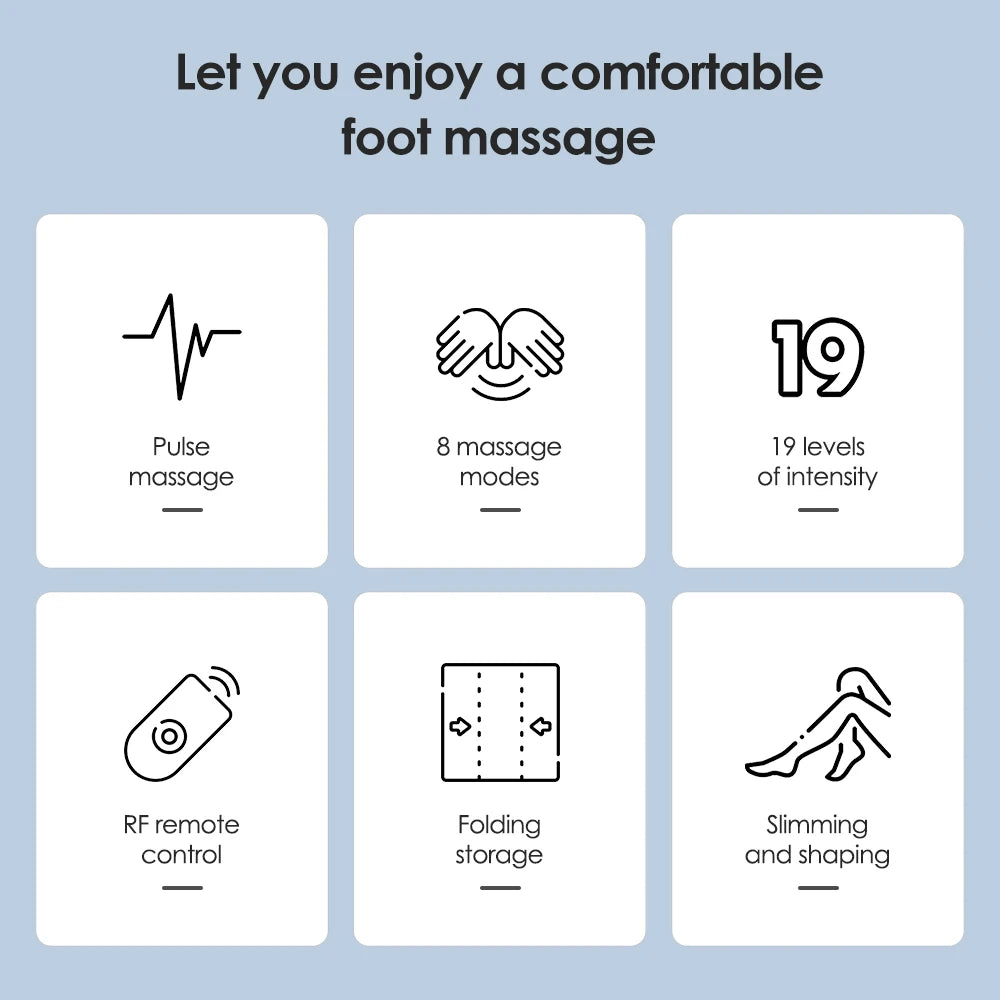 Smart Foot Massager Feet Massage Machine Slim Legs Foot Massage Pad Feet Relax Improve Blood Circulation With Electrode Patches