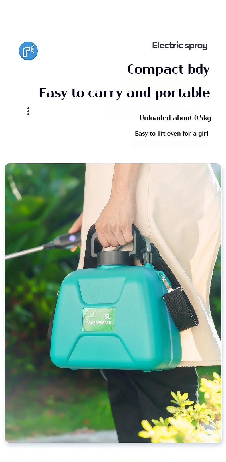 Shoulder-type electric sprayer 2000mAh lithium battery