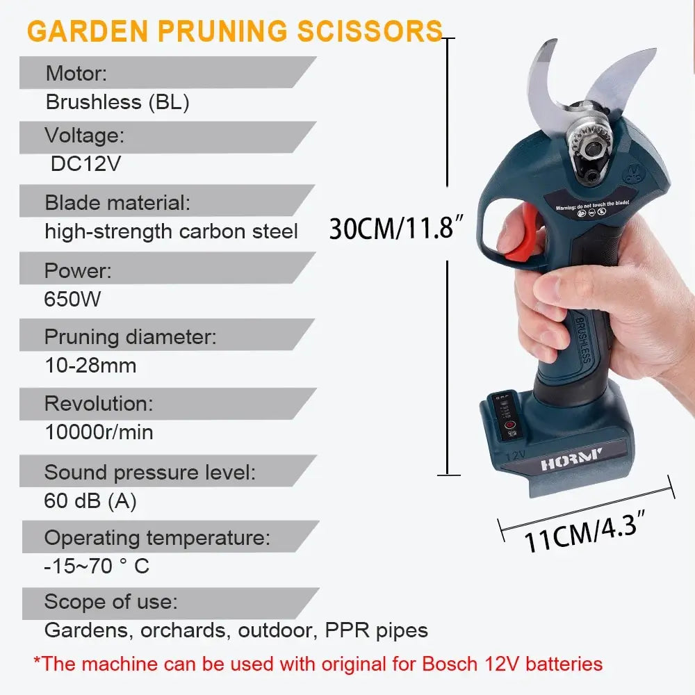 Hormy Gardens Brushless Electric Cordless Pruner