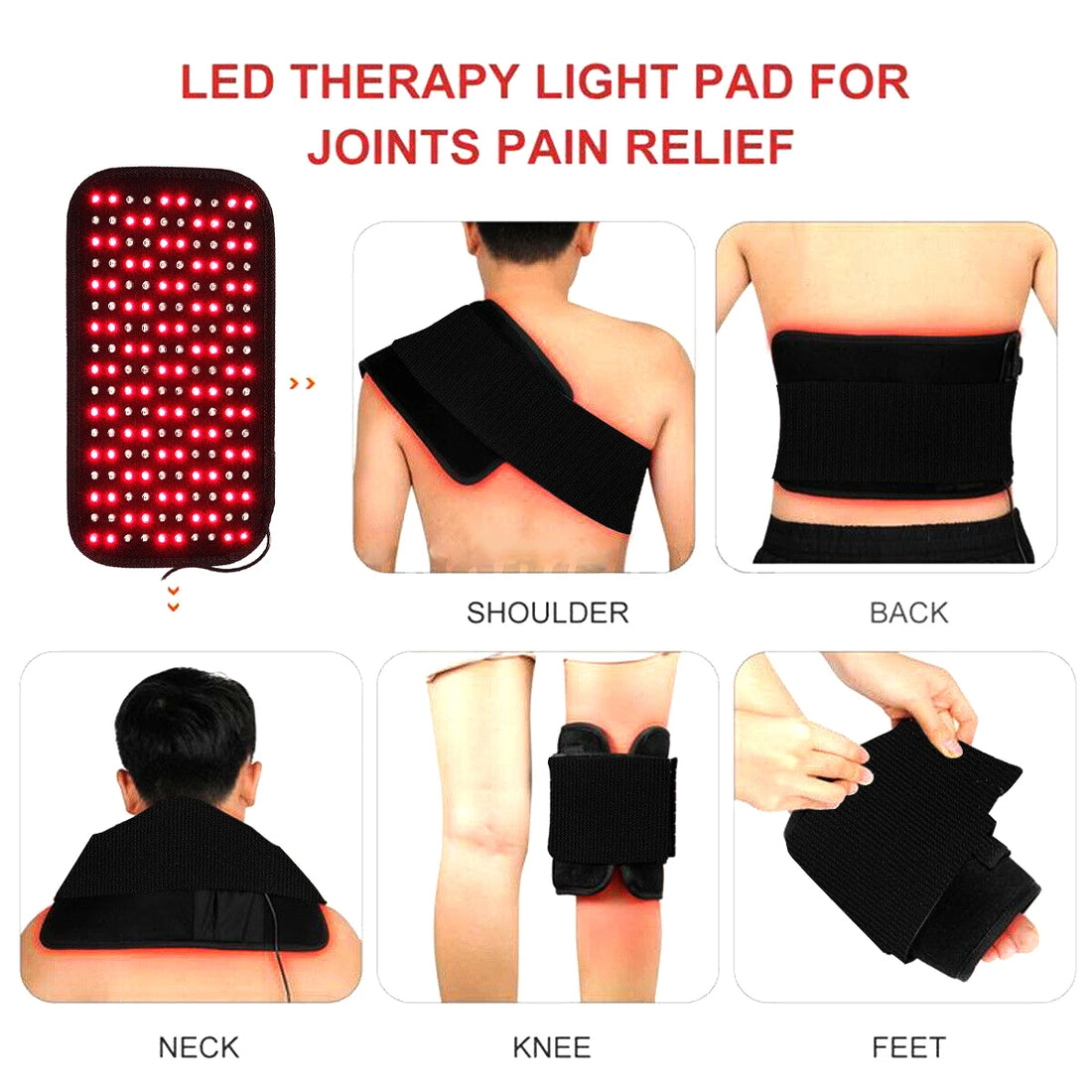 Infrared Light LED Healthcare Belt Waist Red Light Heating Massage Belt Pad Lumbar Back Waist Massager For Muscle Body Relief