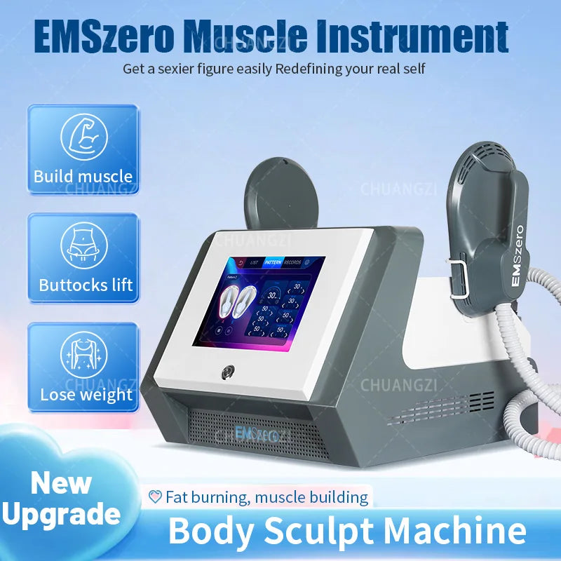 EMS New 15 Tesla 6500W Hi--Emt EMSZERO Portable Muscle Slimming And Weight Loss Engraving Body Sculpting Machine Salon