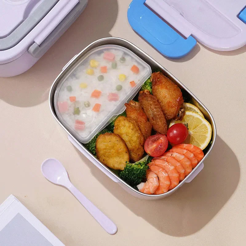1.5 L 60W Electric Lunch Box Food Warmer Portable Food Heater for Car Or  - Leak Proof, Lunch Heating Microwave for Truckers