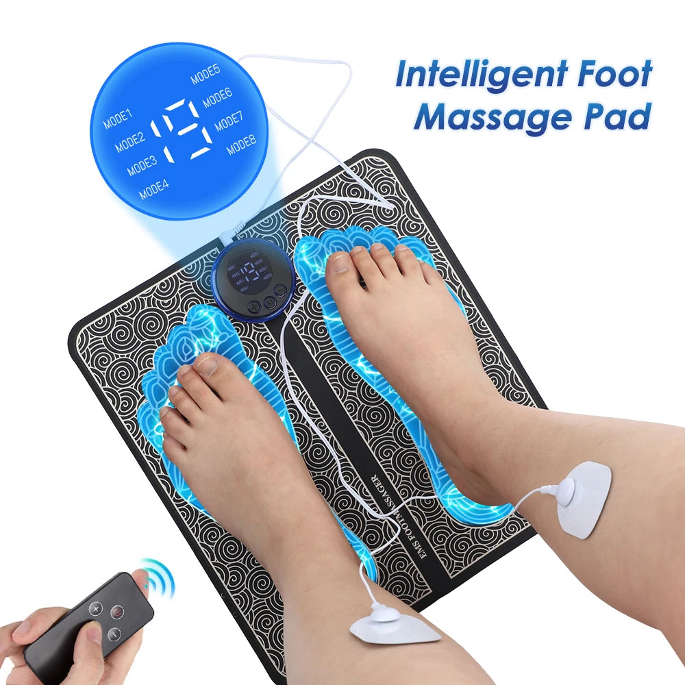 Smart Foot Massager Feet Massage Machine Slim Legs Foot Massage Pad Feet Relax Improve Blood Circulation With Electrode Patches