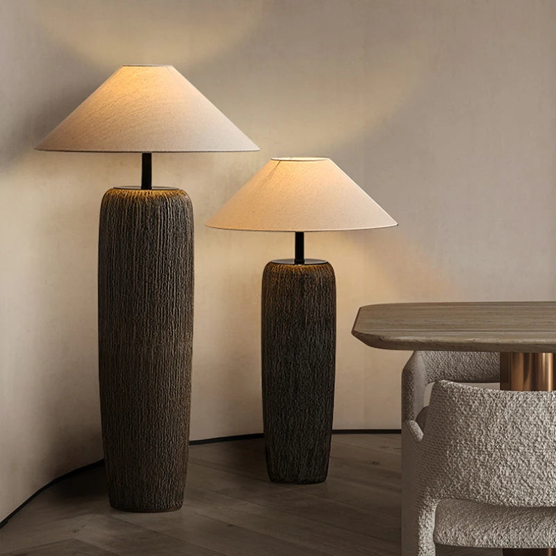 Ceramic Lamp Wabi Sabi Style Vintage Japanese Floor Lamp for Living Room Corner Sofa Lounge Standing Light Decoration Salon
