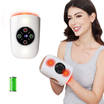 Hand Massager With Kneading Rollers Massage for Hand, Cordless Handheld Massager Machine With Heat and Relax & Kneading Massage