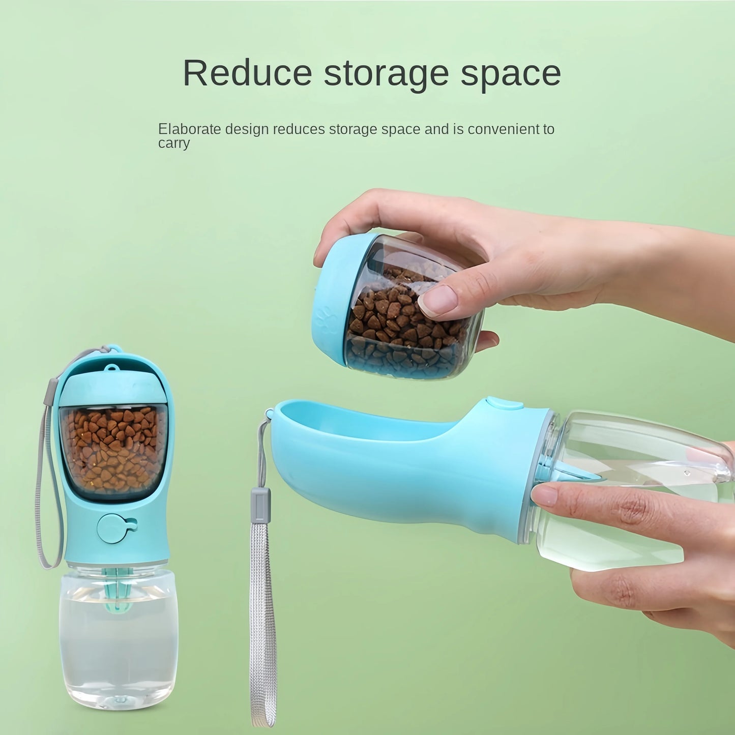 Portable Pet Water Bottle with Storage Food and Water