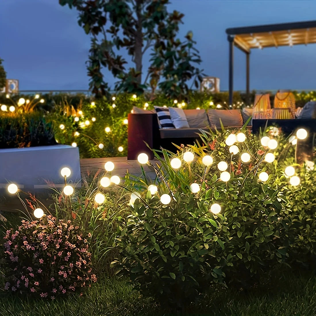 Solar LED Lights Garden Firework Warm Lights