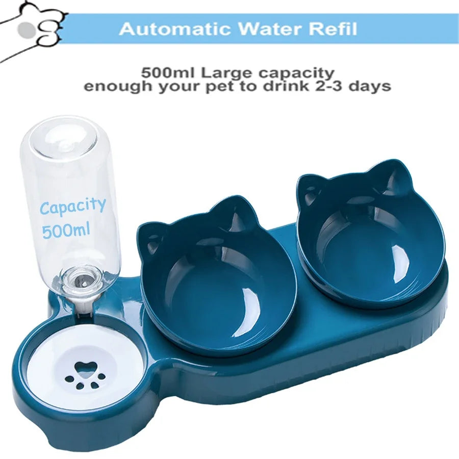 Automatic Drinking Bowl Anti Overturning Cat Food