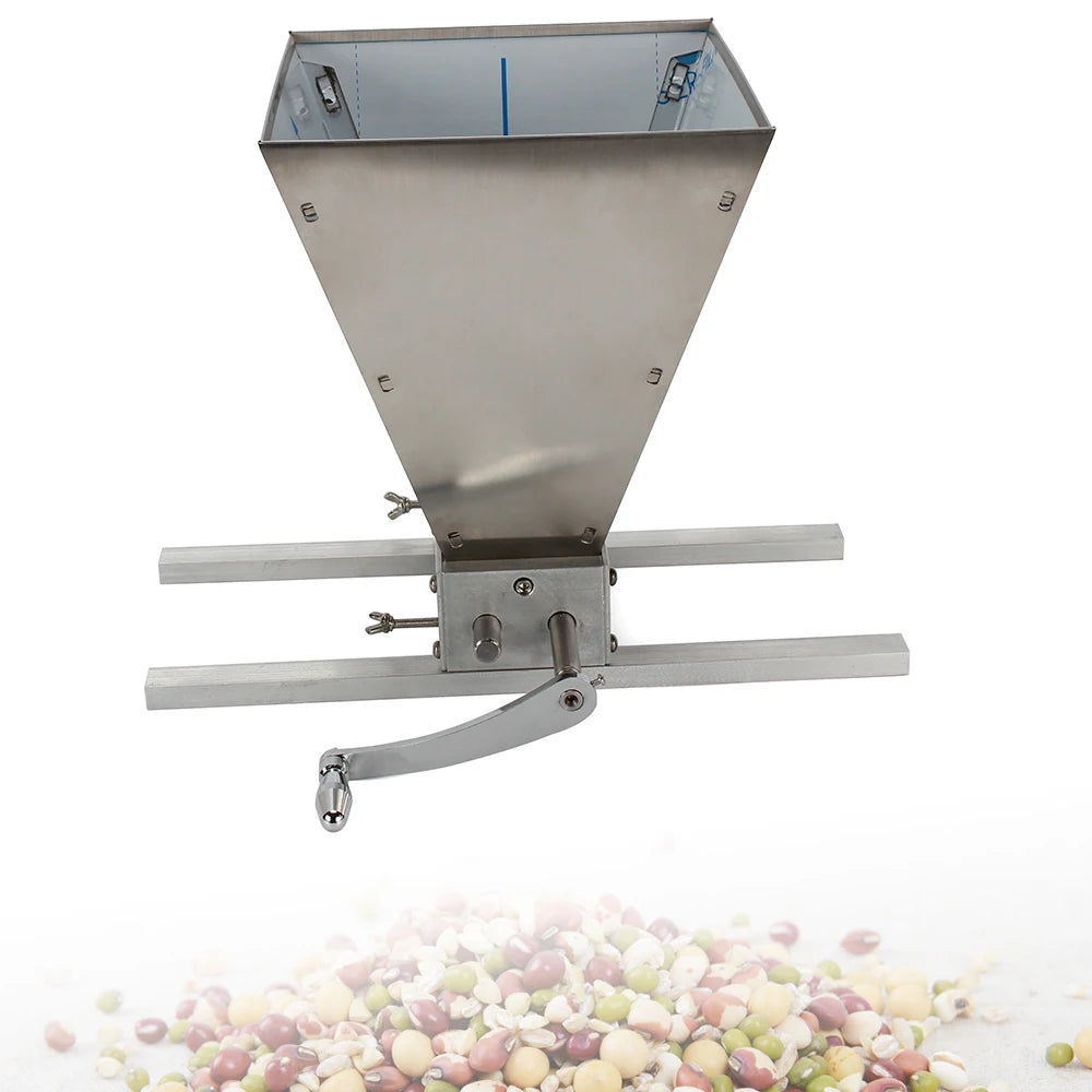 Manual Malt Mill Crusher Barley Grain Grinder Multi-function with 2 Stainless Steel Roller for Home Brew Beer for Barley/Grains