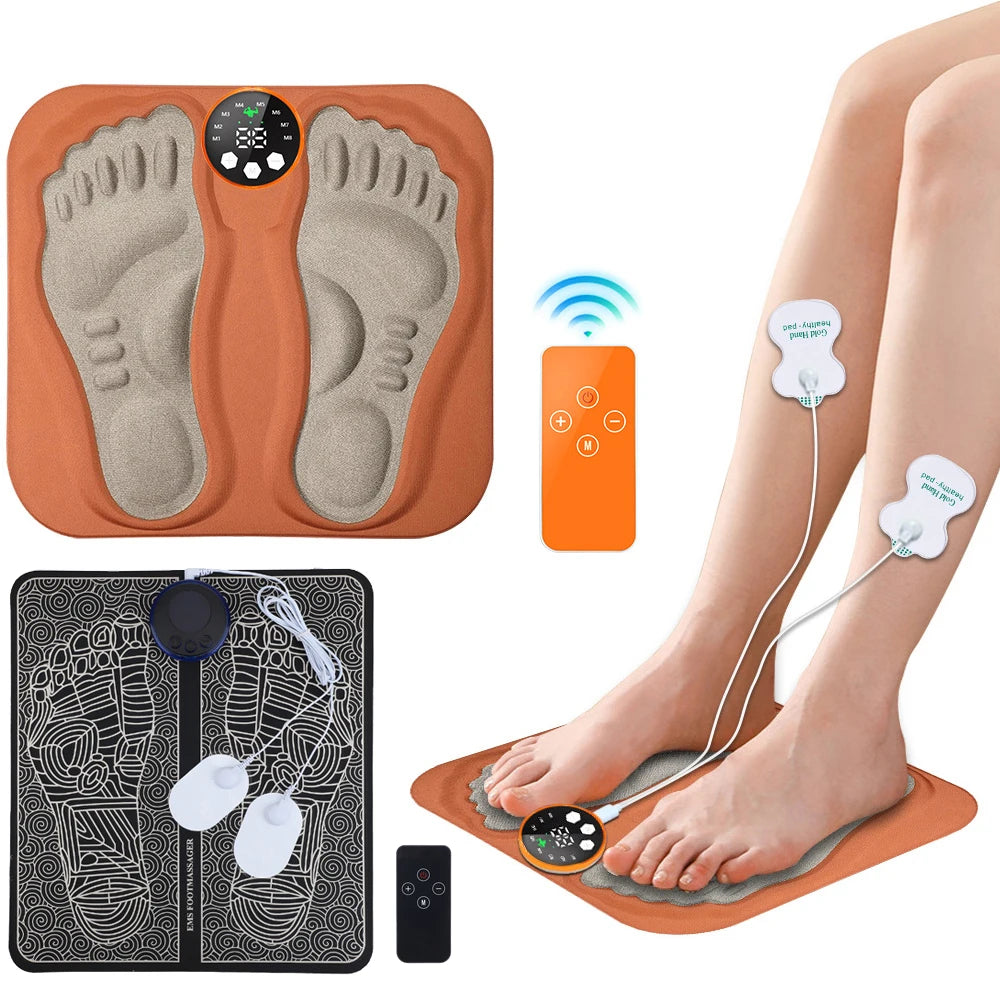 Smart Foot Massager Feet Massage Machine Slim Legs Foot Massage Pad Feet Relax Improve Blood Circulation With Electrode Patches