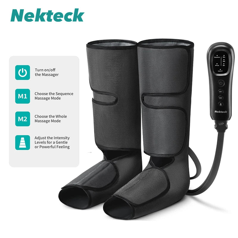 Nekteck Leg Massager Electric Air Pressure Stereo Circulation Massage Therapy Promote Blood Circulation Relieve Muscle Fatigue