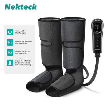 Nekteck Leg Massager Electric Air Pressure Stereo Circulation Massage Therapy Promote Blood Circulation Relieve Muscle Fatigue