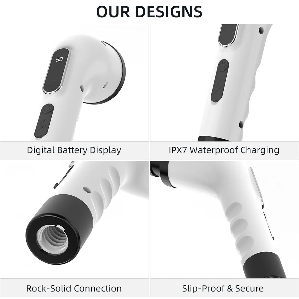 Viladepot Electric Cleaning Brush 9 in 1 Multifunctional Wireless Rotatable Cleaning Brush Bathroom Kitchen Windows Toilet