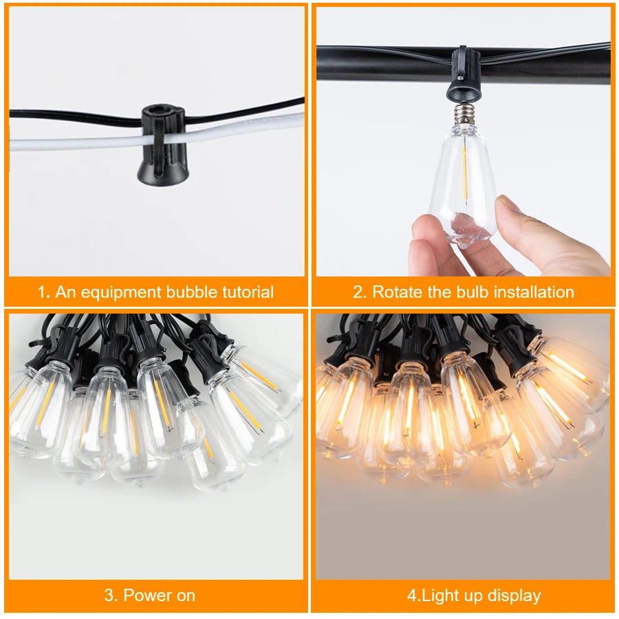 Outdoor String Lights Waterproof