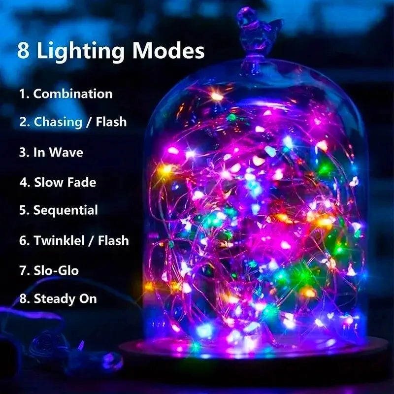 Solar Garden Fairy Lights with 8 Modes