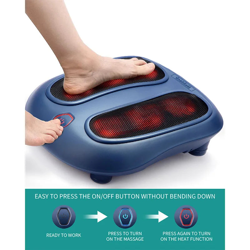 Nekteck Foot Massager with Heat Shiatsu Health Care Therapy Relax Infrared Heating Body Massager Heat Deep Muscles Kneading