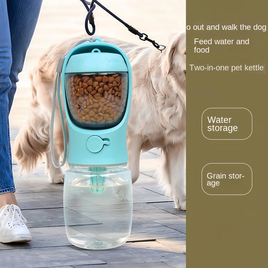 Portable Pet Water Bottle with Storage Food and Water