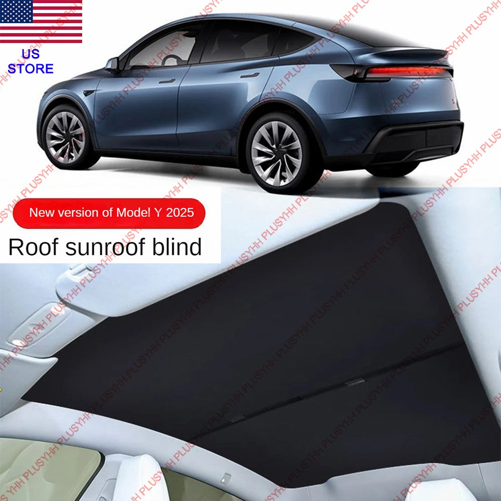 Model Y 2025 Juniper Sunshades for Tesla Ice Cloth Buckle Sun Pare Glass Shade Front Rear Skylight Heat Insulation Accessories