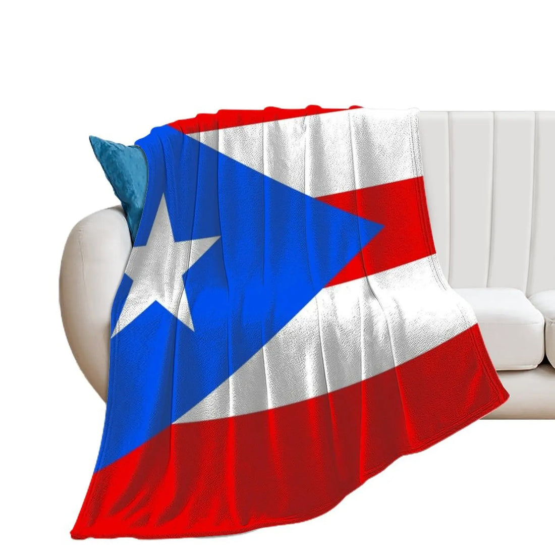 Flag of Puerto Rico Throw Blanket For Sofa Thin Decorative Beds Summer Blankets
