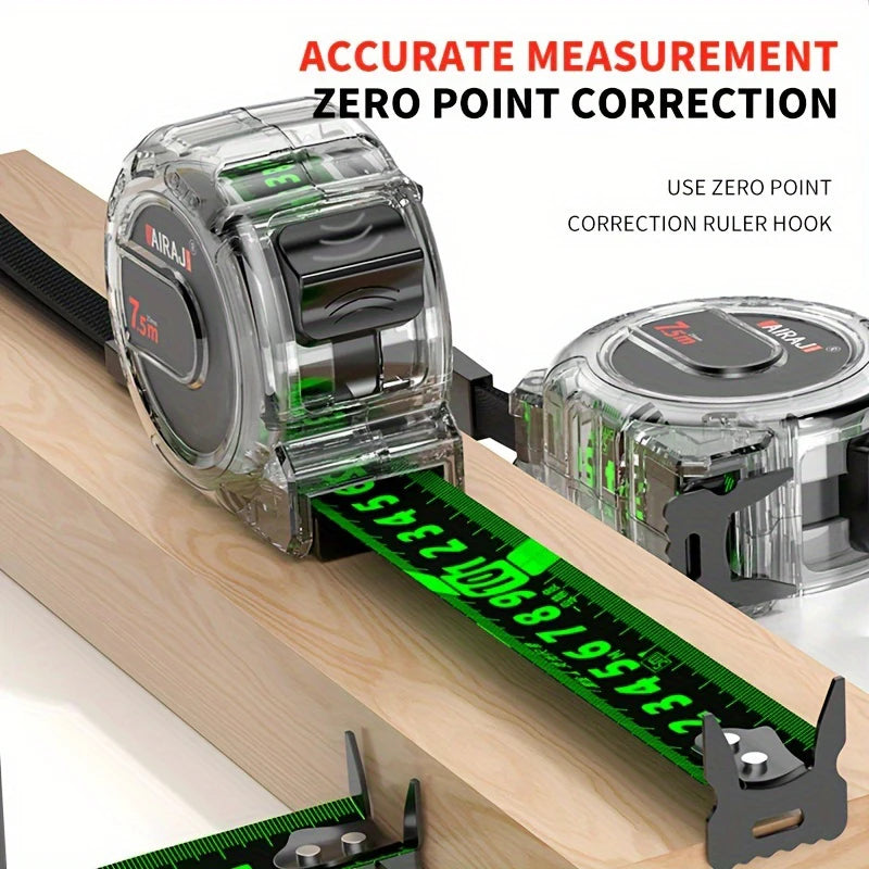 Fluorescent steel tape measure, high-precision wear-resistant straightedge measuring tool, fluorescent tape measure, precision t