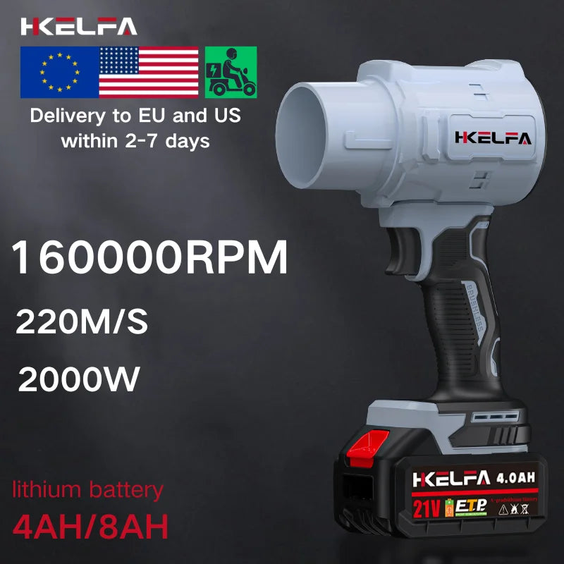 2000W jet air Blower 220m/s Powerful air blower Handheld turbo fan Portable car dryer dust removal tool Makita 18V Electric tool