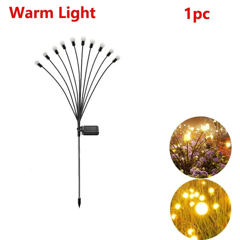 Solar LED Lights Garden Firework Warm Lights