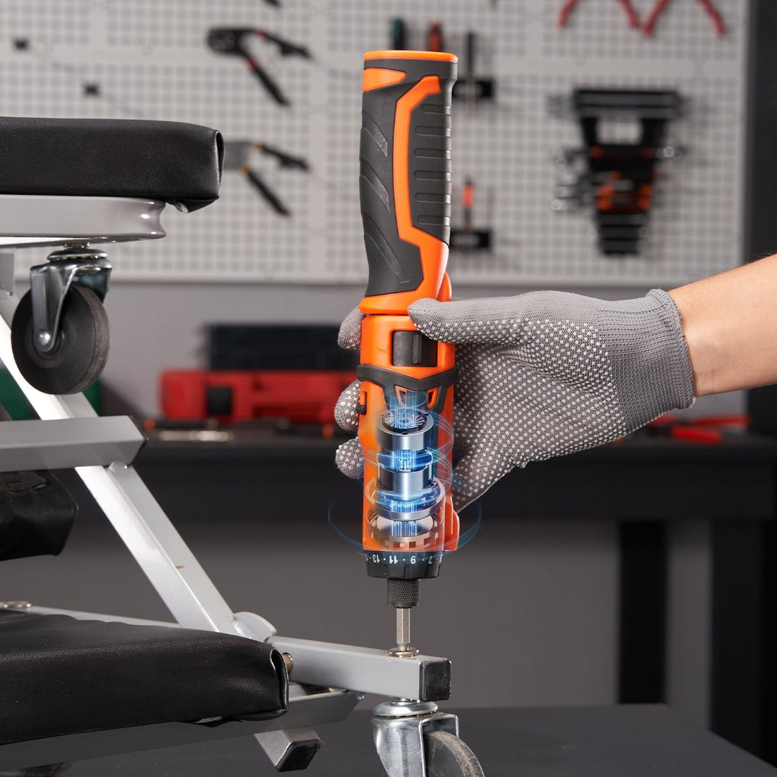 VEVOR Cordless Screwdriver, 4V 7Nm Electric Screwdriver Rechargeable Set With 11 Accessory Kit And Charging Cable, LED Light Dual Position Handle, Nut Drivers Magnetic Bit Holder Tool Kit Home Repair