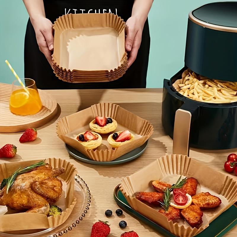 100 Pieces Of Air Fryer Paper, Non-stick Baking Paper, Suitable For Baking, Barbecuing And Microwave Heating.