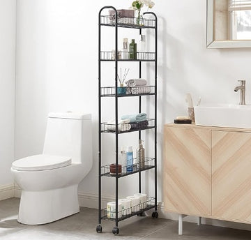 Layer Storage Car Line Slim Shelves With Wheels