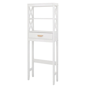 Over-the-Toilet Storage Cabinet With One Drawer Saver Bathroom Rack